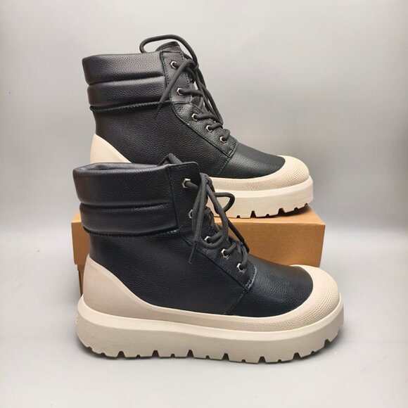 UGG Womens Black Thick-Sole Martin Boots - Picture 4 of 7